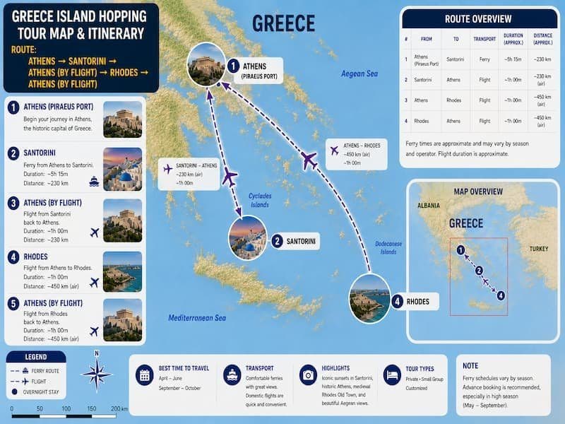 Santorini & Rhodes Island Holiday | 10 Days in Greece Roadmap