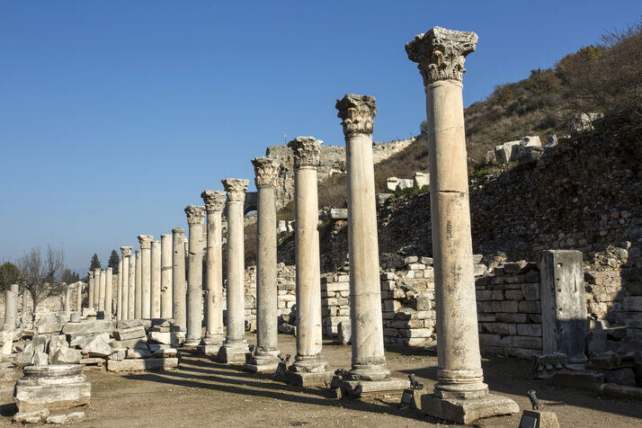 The ancient city of Ephesus in Izmir, Turkey