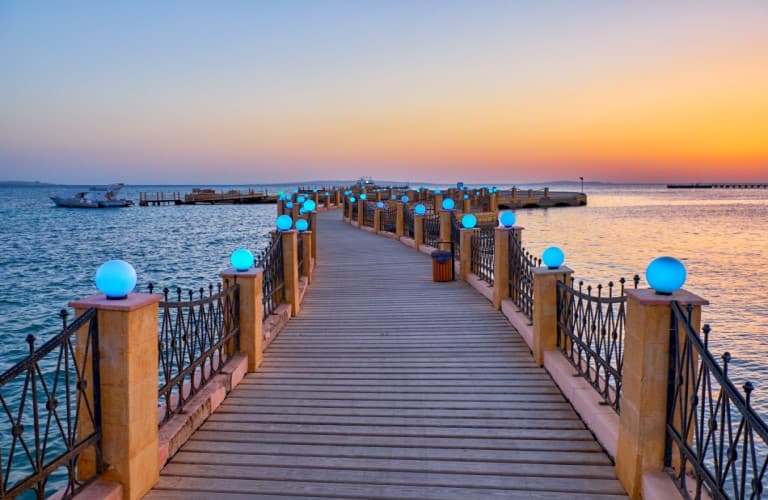 Egypt’s coastal desert meets the Red Sea with beaches, resorts, and vibrant tourism activities.