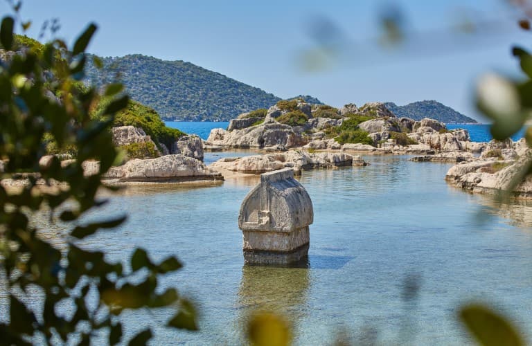 Discover the crystal-clear waters and breathtaking nature of Kekova Island with unforgettable daily boat tours in Turkey.