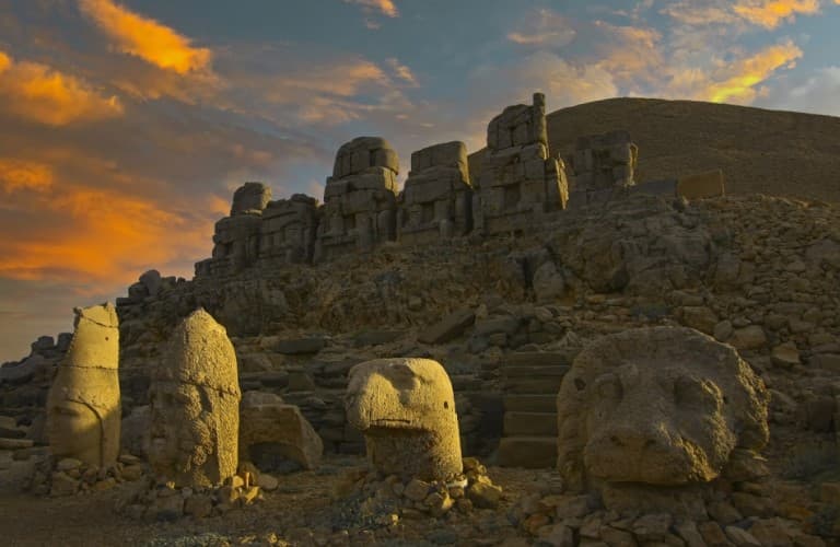 Mount Nemrut is a UNESCO World Heritage Site, renowned for its monumental stone statues and breathtaking sunrise views.
