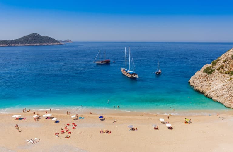 Patara Beach is one of Turkey's most beautiful Mediterranean beaches, famous for its golden sands and natural scenery.